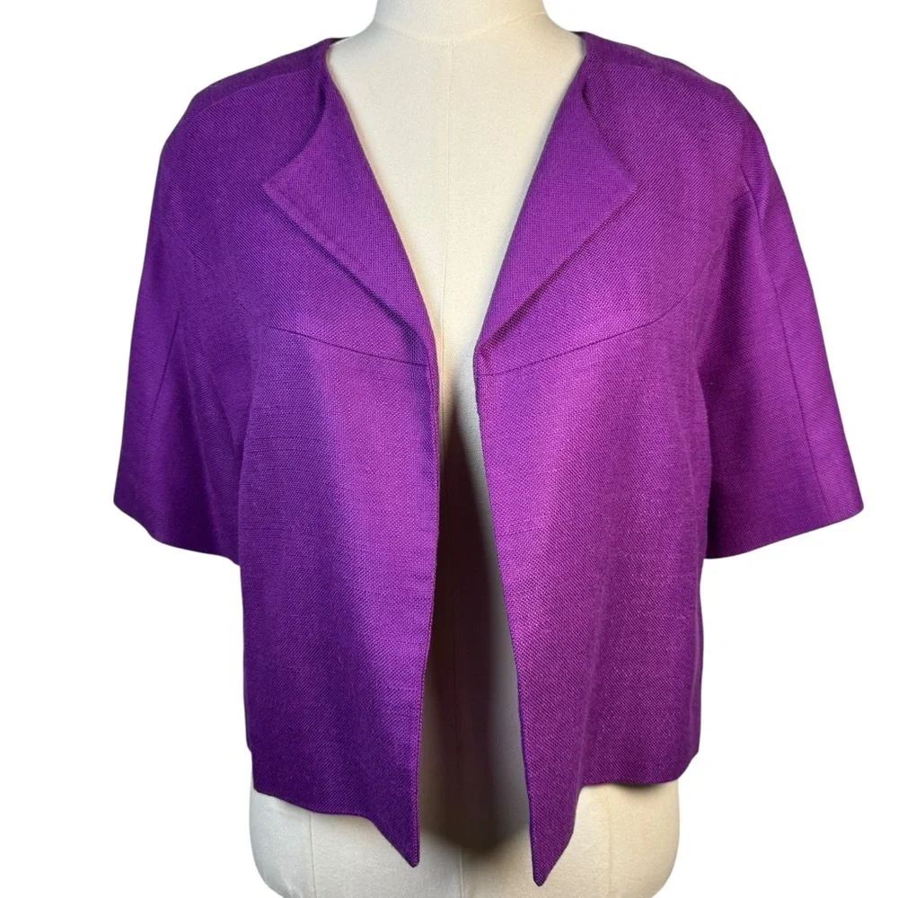 KATE SPADE NEW YORK Women's VIOLET PURPLE Lined Cropped MICAH Jacket Size 2